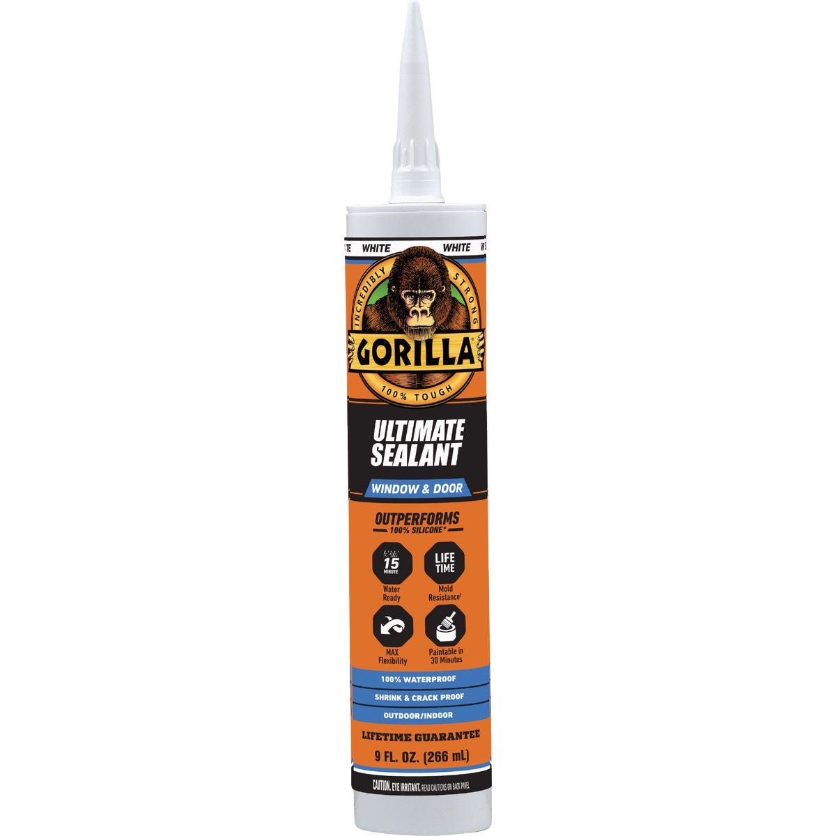 Gorilla 9 Oz. Ultimate Window & Door Sealant Cartridge, White Gorilla 9 Oz. Ultimate Window & Door Sealant Cartridge, White