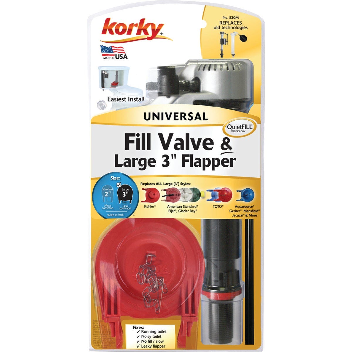 Korky QuietFILL Platinum Fill Valve and 3 In. Flapper Kit - photo 2 Korky QuietFILL Platinum Fill Valve and 3 In. Flapper Kit - photo 2