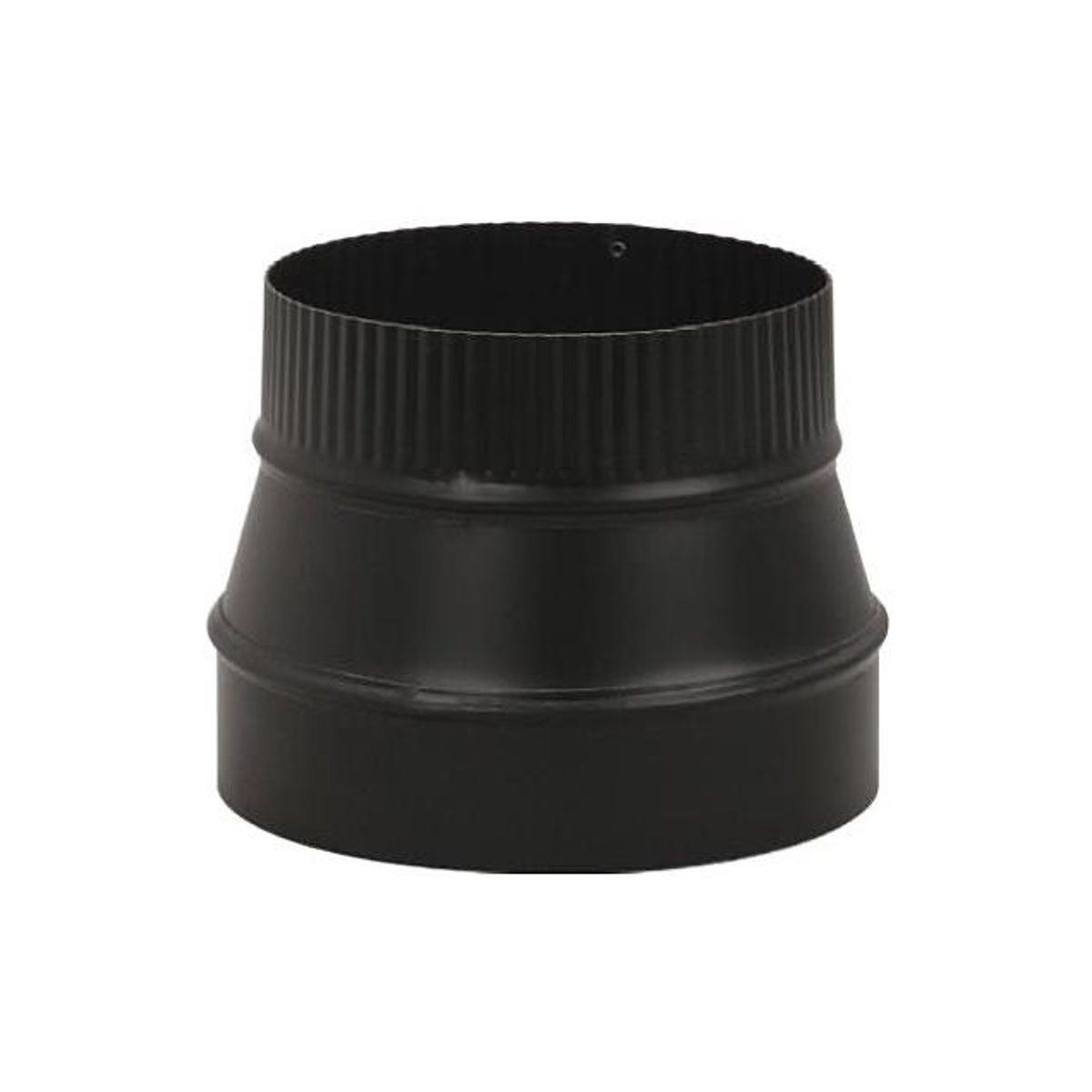 Imperial 5 In. x 4 In. 24ga Small Crimp End Black Stove Pipe Flue Reducer