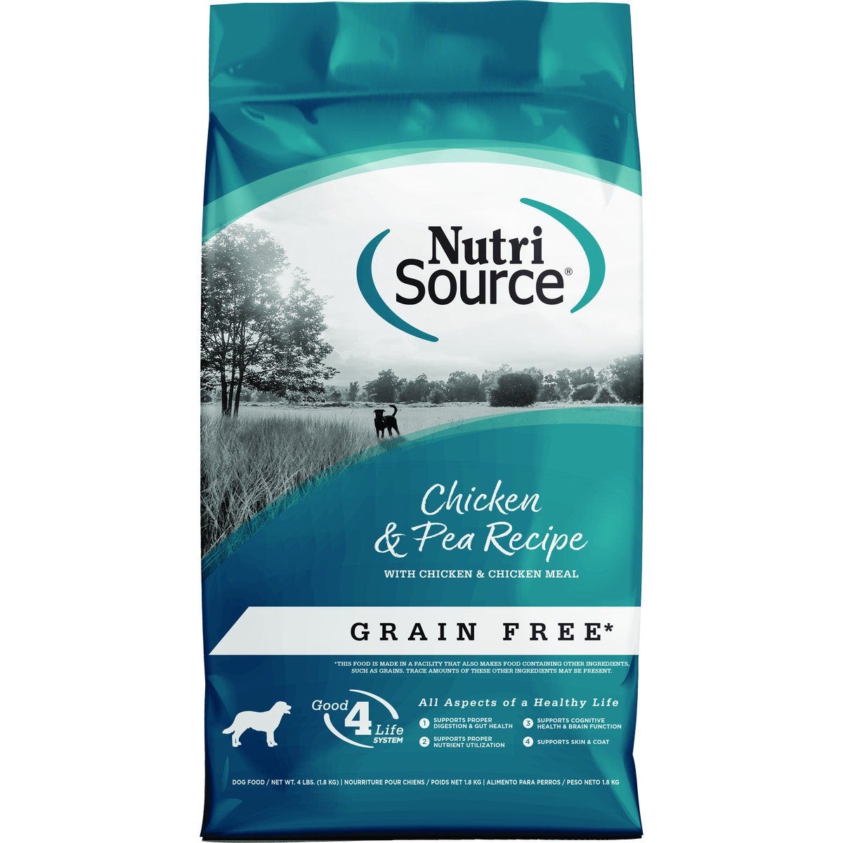 NutriSource 4 Lb. Chicken & Pea Recipe Grain Free Dog Food | True Value ...