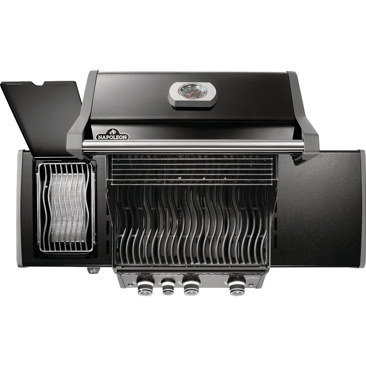 Napoleon Rogue Pro 425 3-Burner Natural Gas Grill with Infrared Side Burner, Black - photo 3