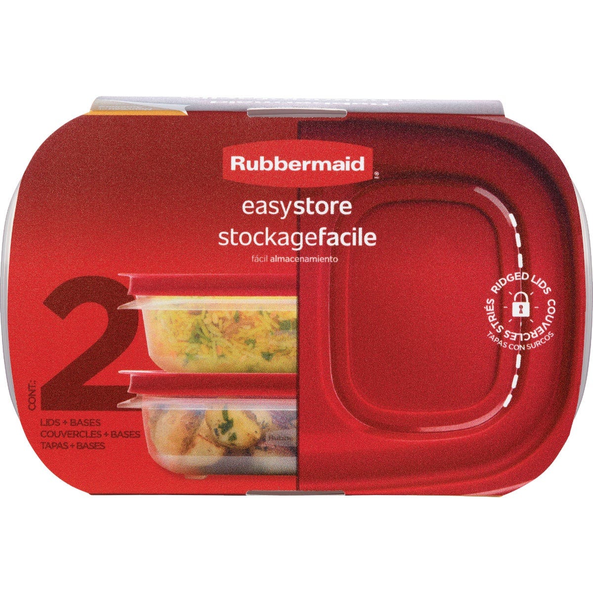 Rubbermaid 3.57-Cup EasyStore Rectangular Food Storage Container with Lid (2 Pack) - photo 6