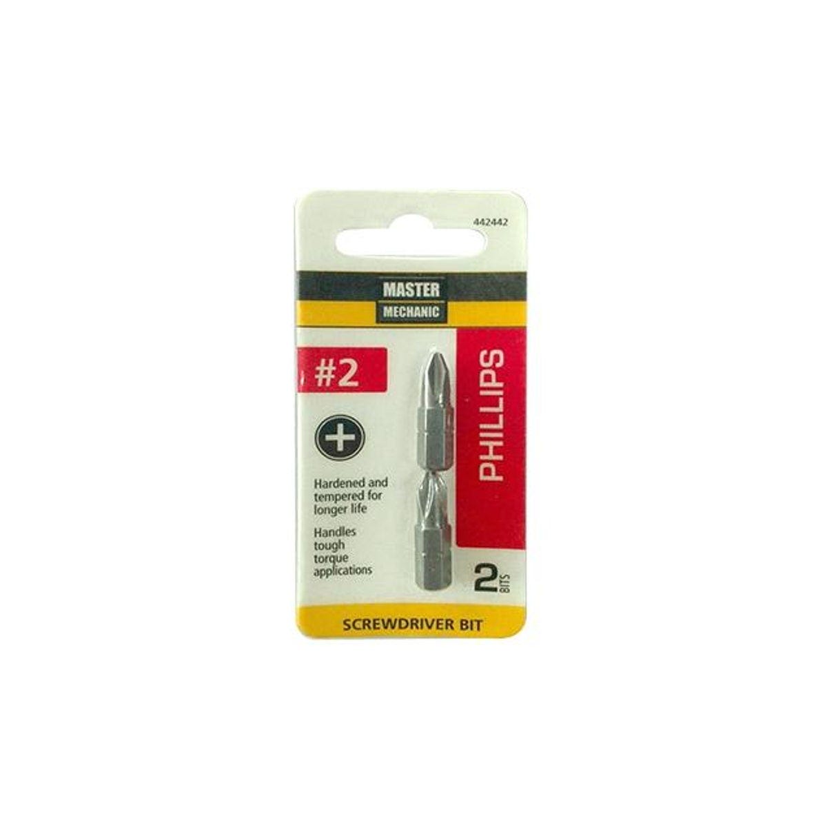 Master Mechanic #2 Phillips Insert Bit Tip (2-Pack) Master Mechanic #2 Phillips Insert Bit Tip (2-Pack)