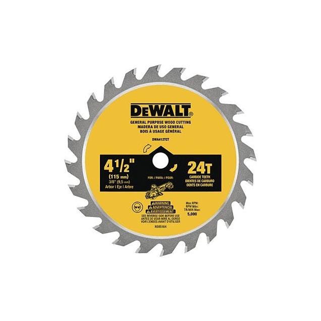 DeWalt 4-1/2 In. 24-Tooth Wood Circular Saw Blade DeWalt 4-1/2 In. 24-Tooth Wood Circular Saw Blade