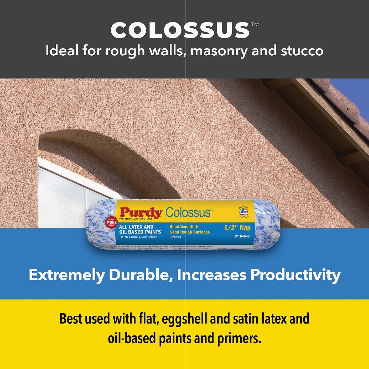 Purdy Colossus 9 In. x 1/2 In. Woven Fabric Roller Cover - photo 4