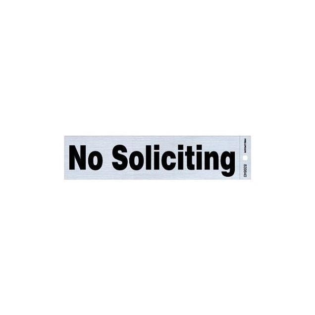 Hillman 2 In. x 8 In. Adhesive No Soliciting Sign