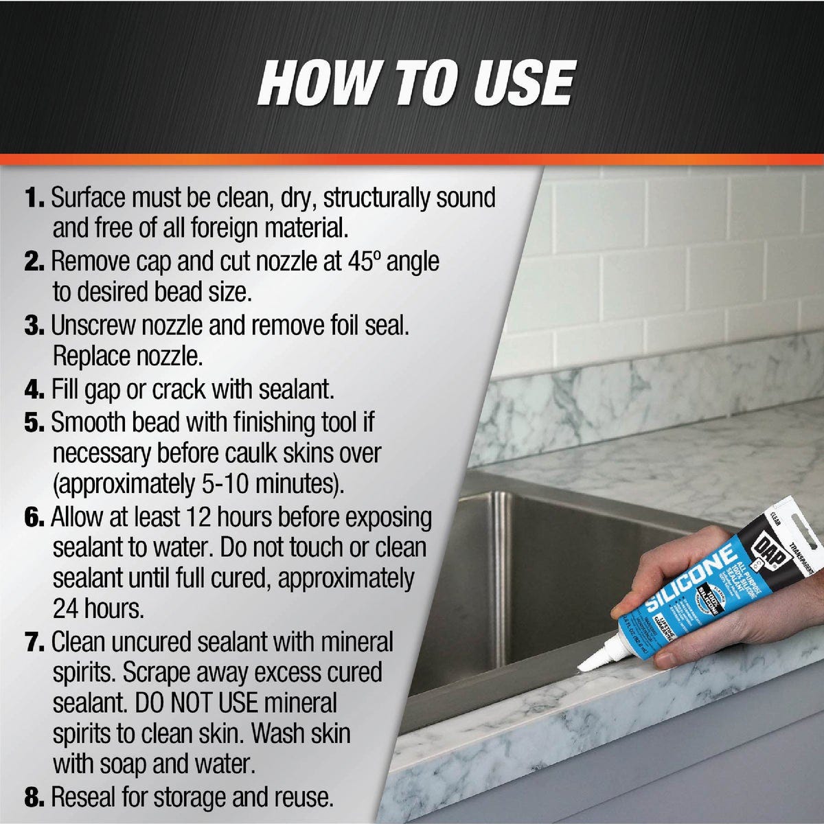 DAP 2.8 Oz. Window, Door & Siding Silicone Sealant, White - photo 3 DAP 2.8 Oz. Window, Door & Siding Silicone Sealant, White - photo 3