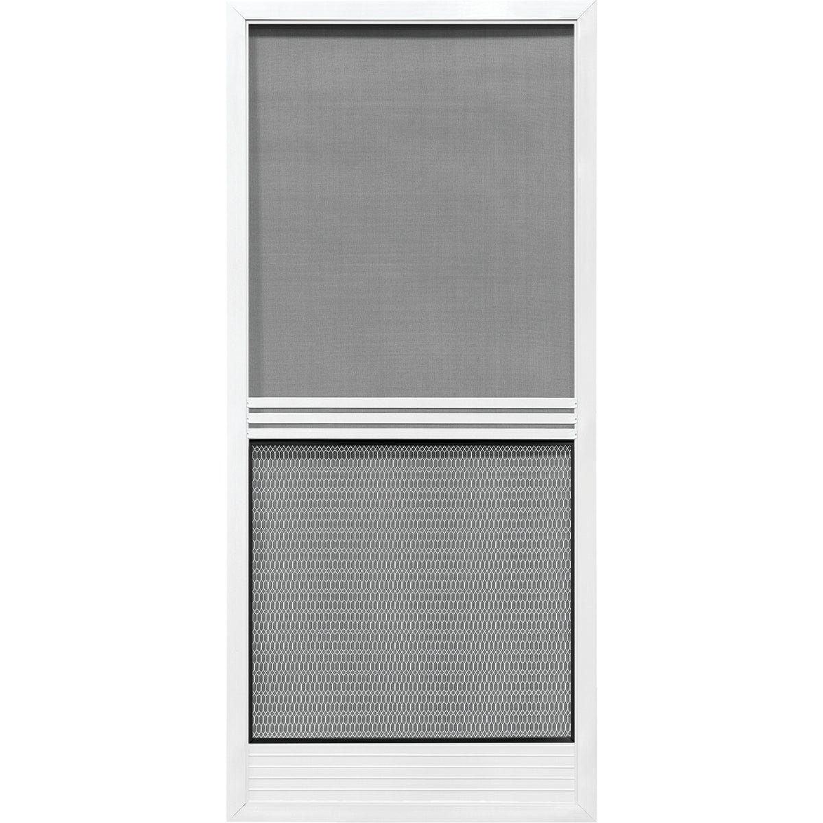Precision Screen Provencial 36 In. W x 80 In. H x 7/8 In. Thick White Steel Screen Door
