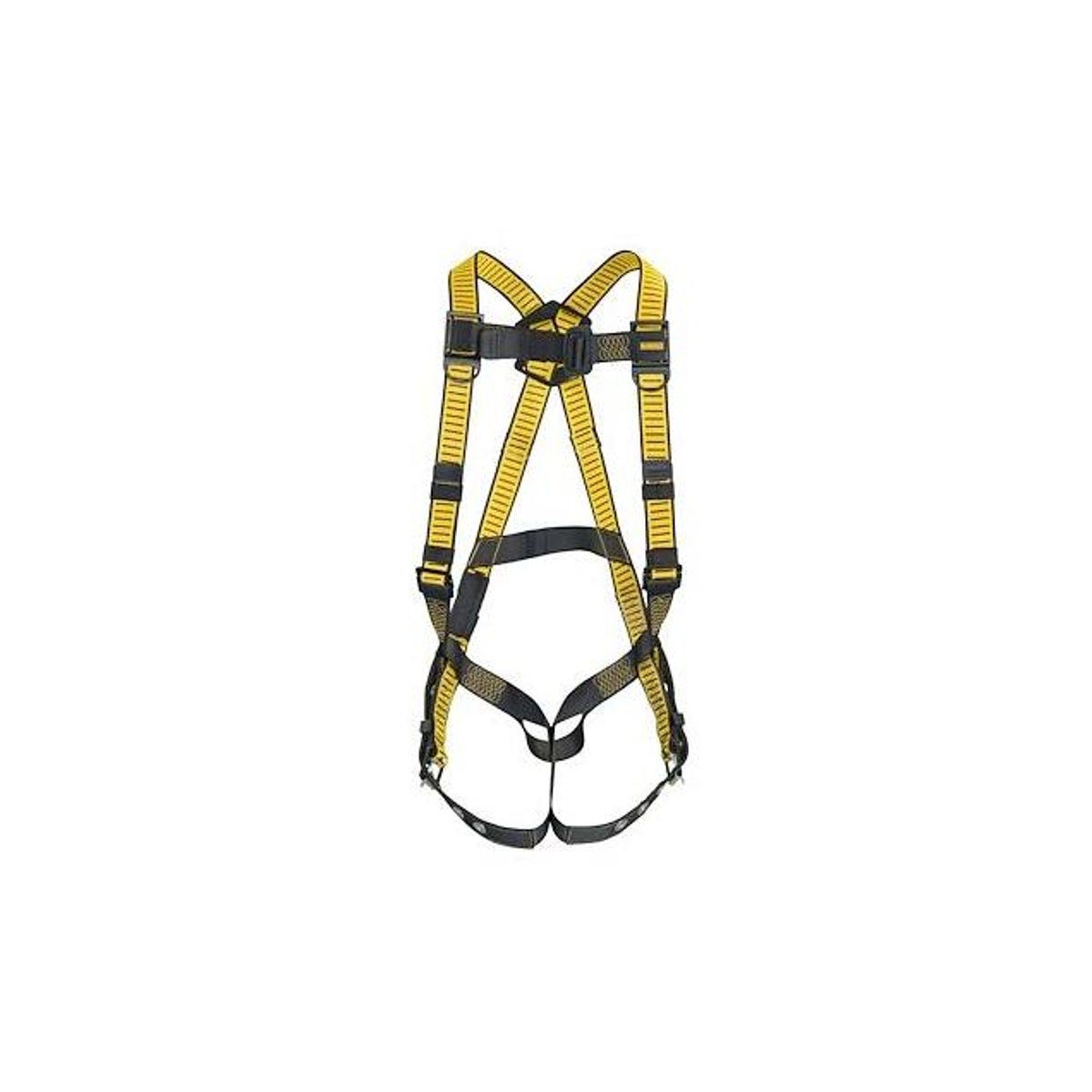 DeWalt Black & Yellow Full Body Fall Protection Harness with Tongue Buckle Legs