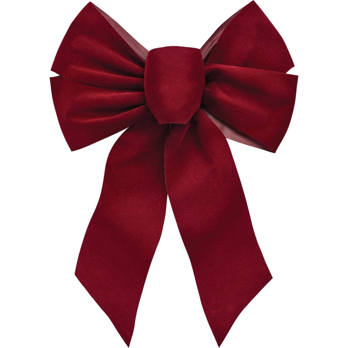 Holiday Tims 5-Loop 10 In. x 13 In. Burgundy Velvet Christmas Bow Holiday Tims 5-Loop 10 In. x 13 In. Burgundy Velvet Christmas Bow