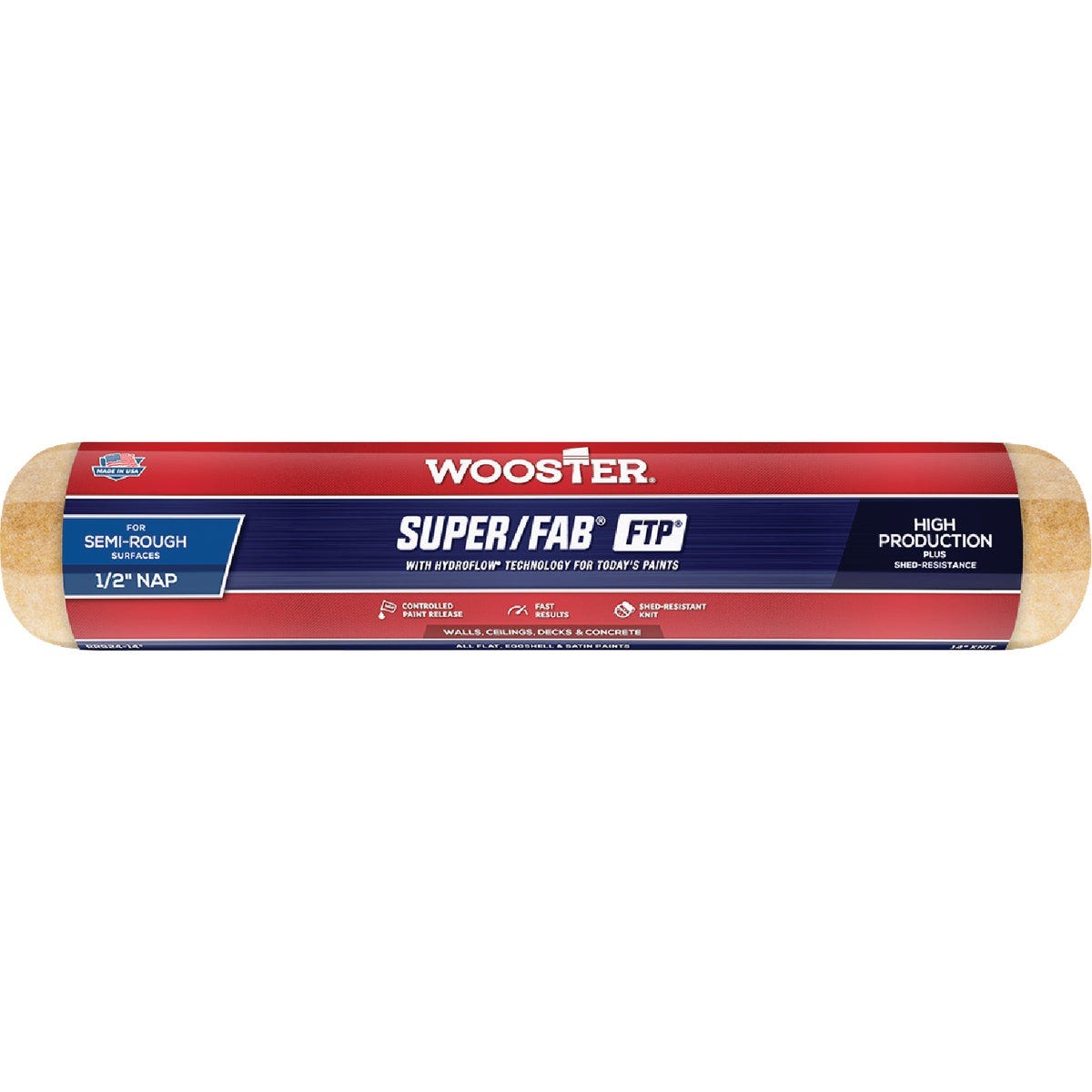Wooster Super/Fab FTP 14 In. x 1/2 In. Knit Fabric Roller Cover