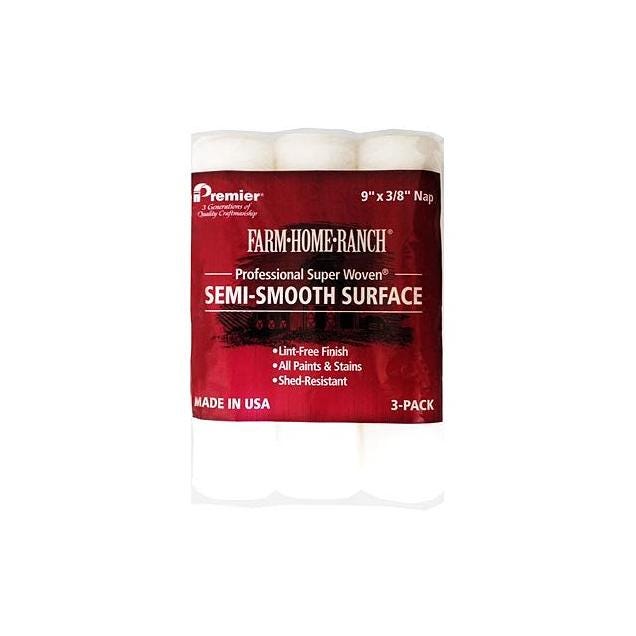 Farm-Home-Ranch 3-Pack 9 In. x 3/8 In. Paint Roller Cover For Semi-Smooth Surface
