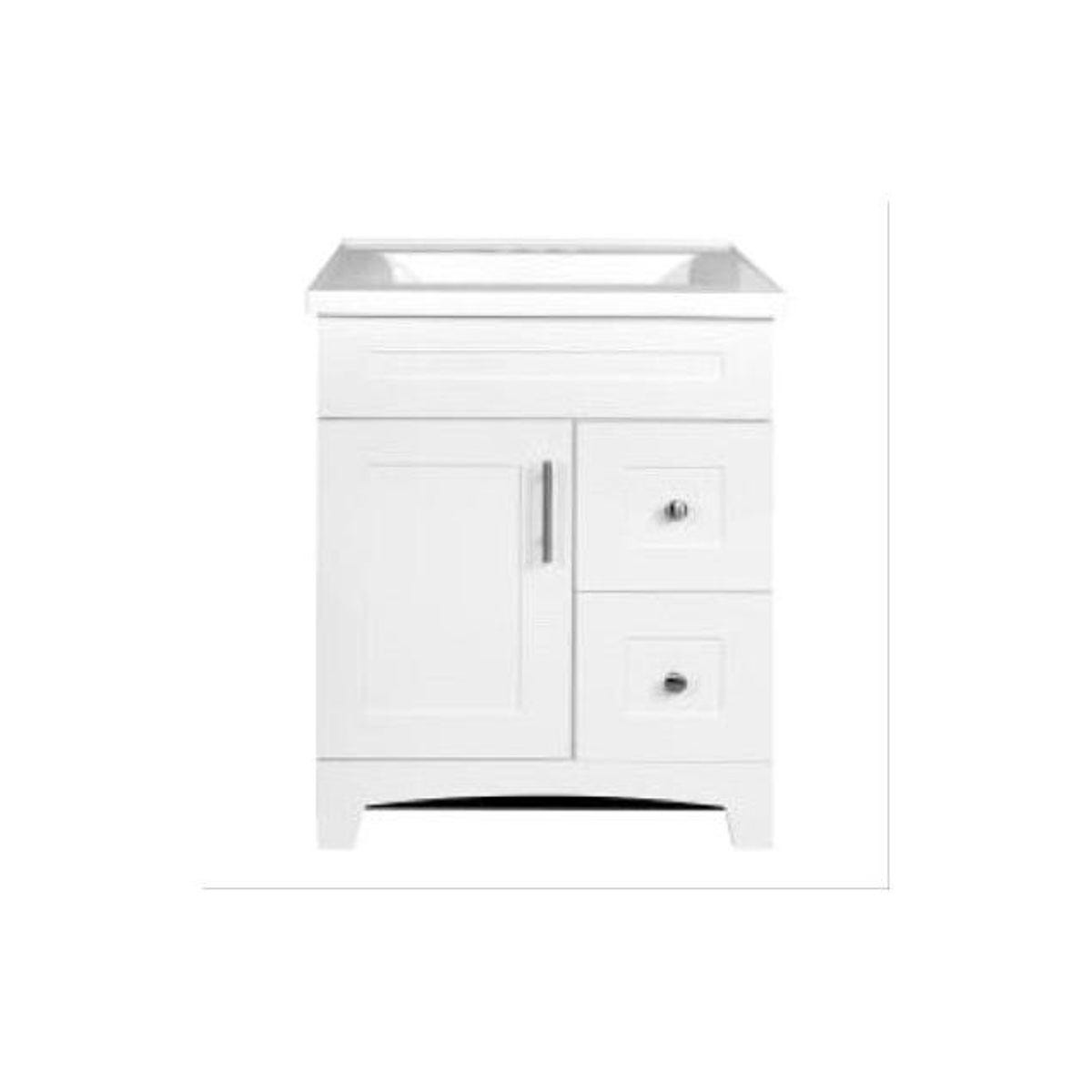 Royal Cabinets White Finish Shaker Door & Drawer Vanity Combo Royal Cabinets White Finish Shaker Door & Drawer Vanity Combo