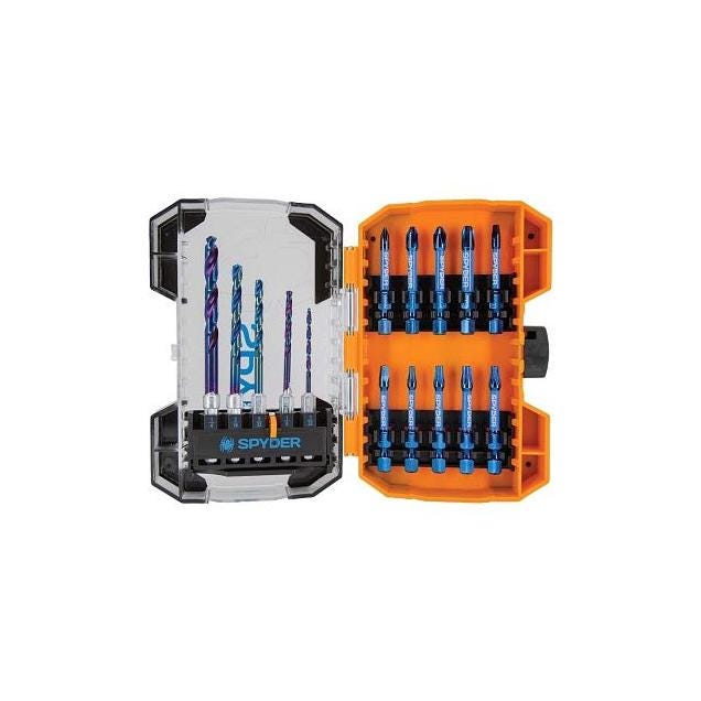 Spyder Mach-Blue Impact Drill & Drive Set (15-Piece Spyder Mach-Blue Impact Drill & Drive Set (15-Piece