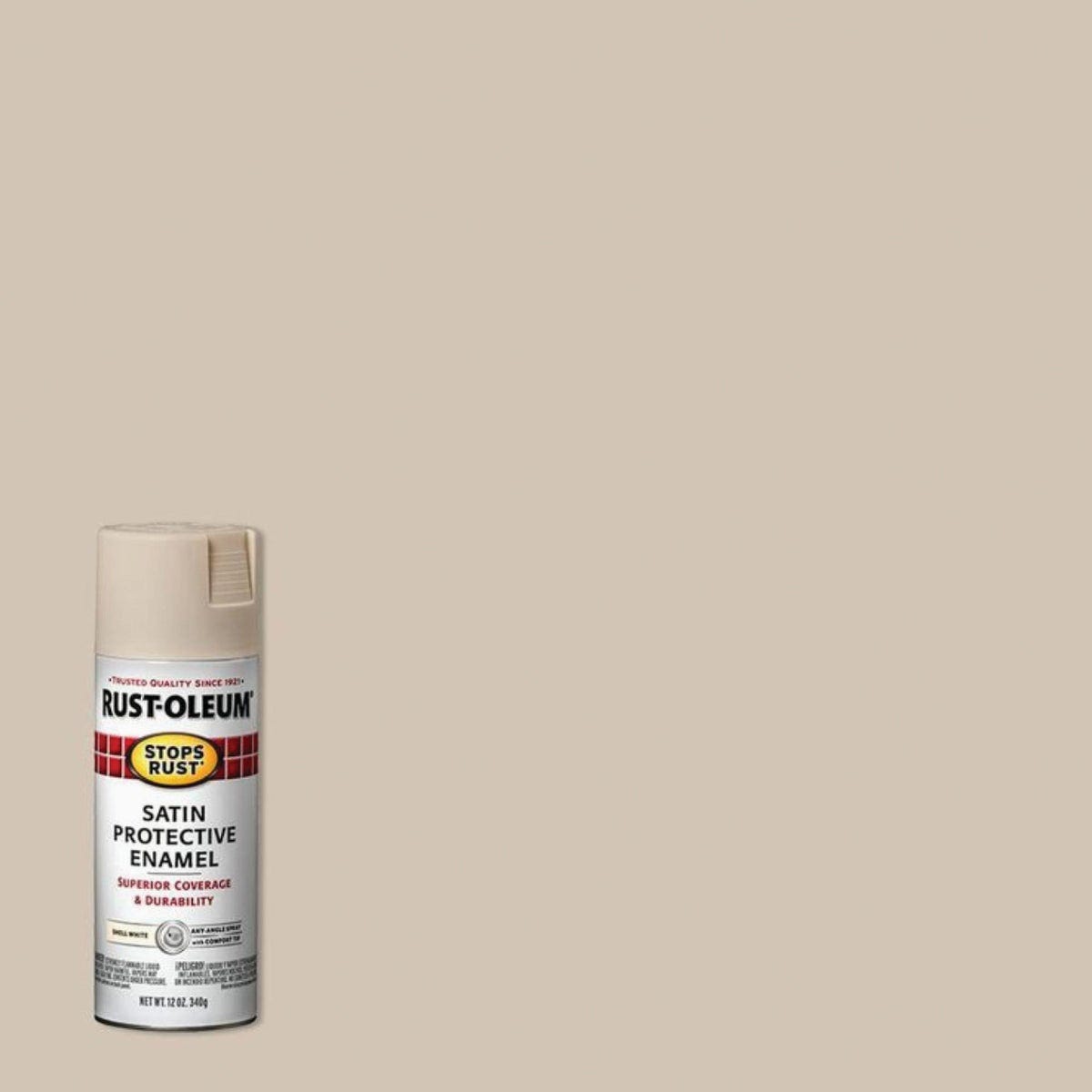 Rust-Oleum Stops Rust Decor 12 Oz. Satin Spray Paint, Shell White