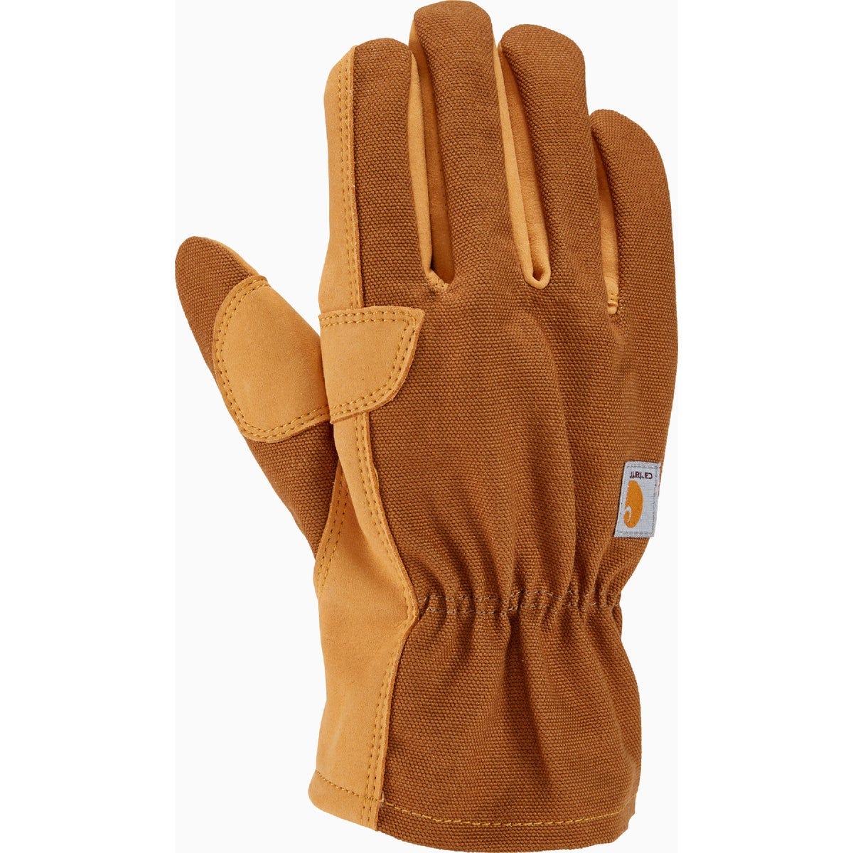 Carhartt Women's M Brown Duck Synthetic Leather Open Cuff Glove-