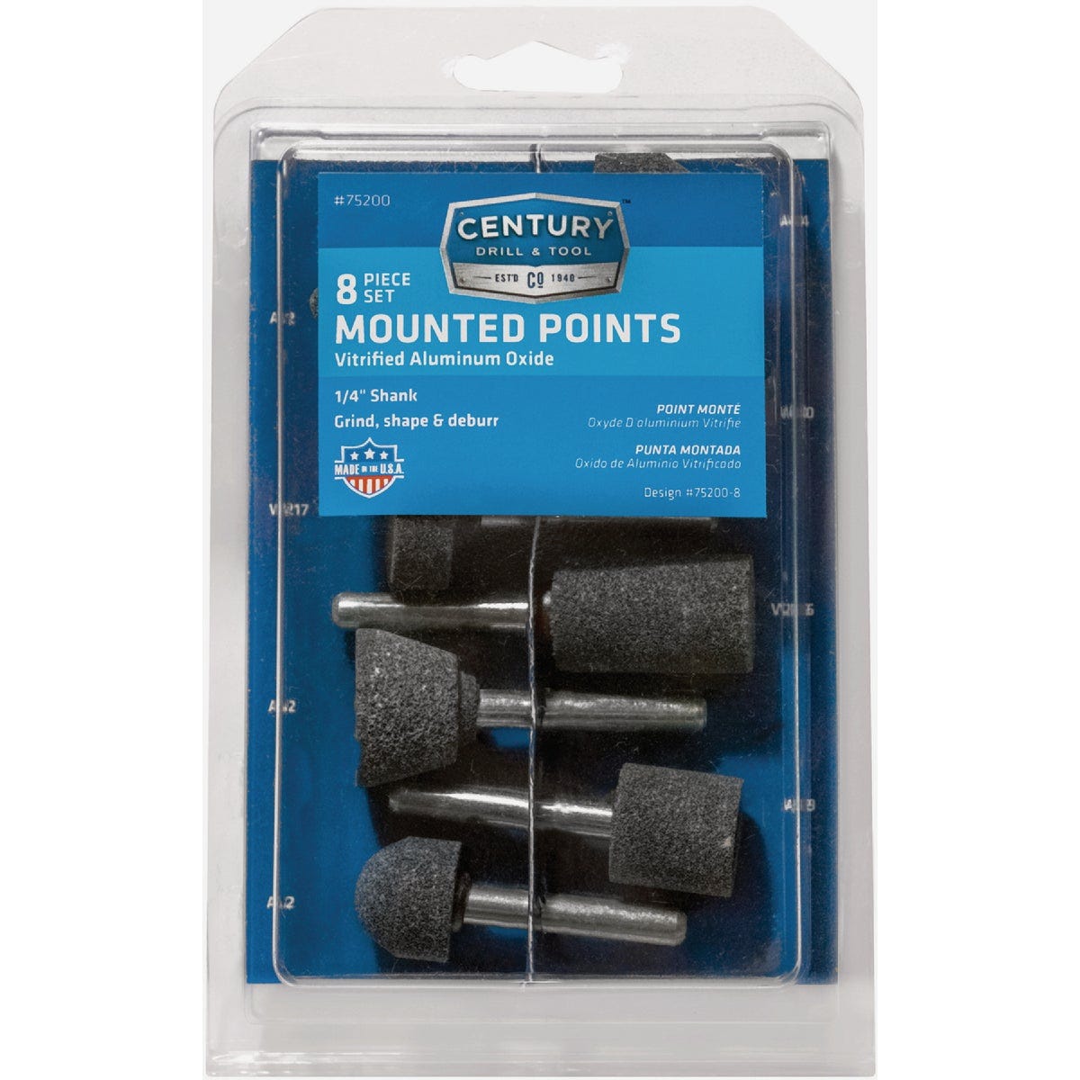 Century Drill & Tool Mounted Point Set (8-Piece)