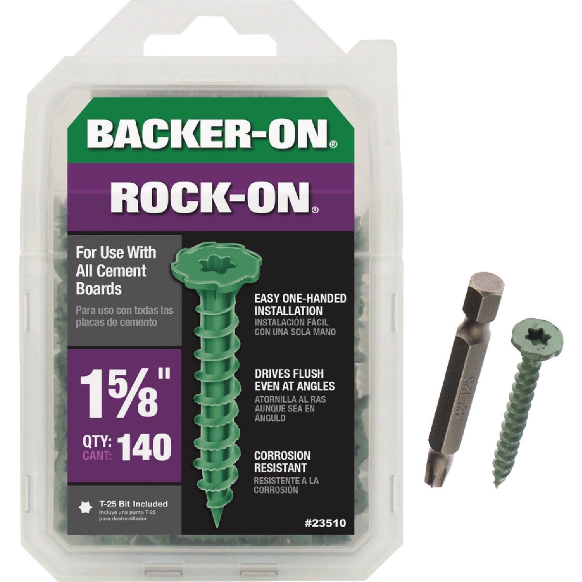 Backer-On Rock-On #9 x 1-5/8 In. Star Drive Cement Board Screws (140 Ct.)
