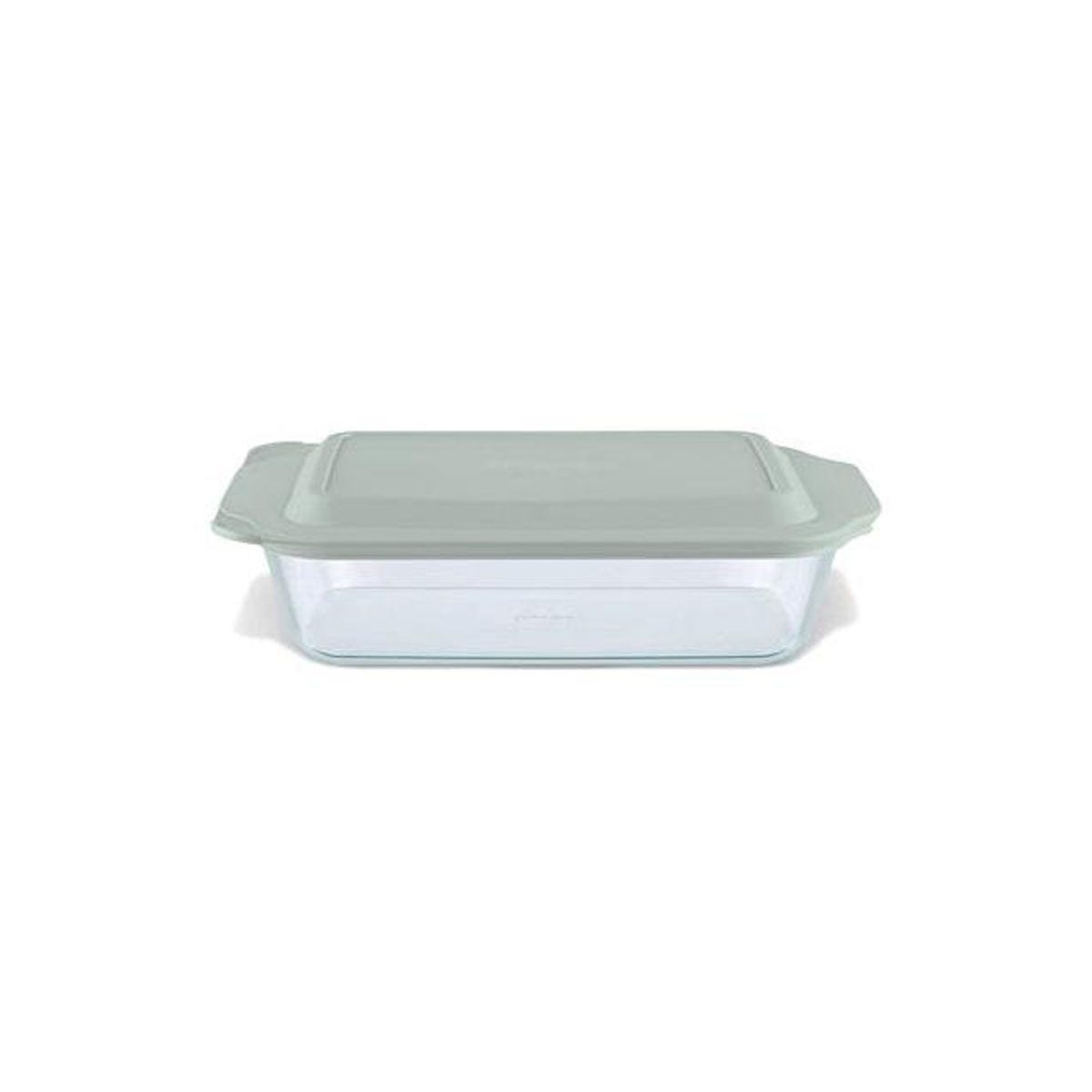 Pyrex 7 In. x 11 In. Baking Dish with Sage Lid