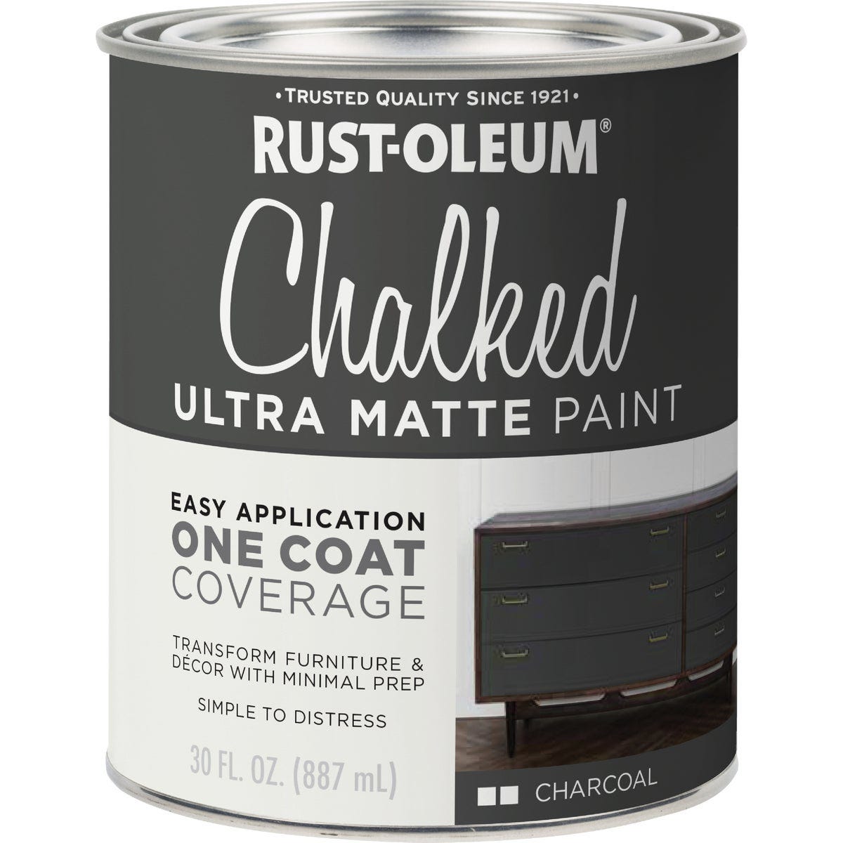 Rust-Oleum Chalked Charcoal Ultra Matte 30 Oz. Chalk Paint - photo 2