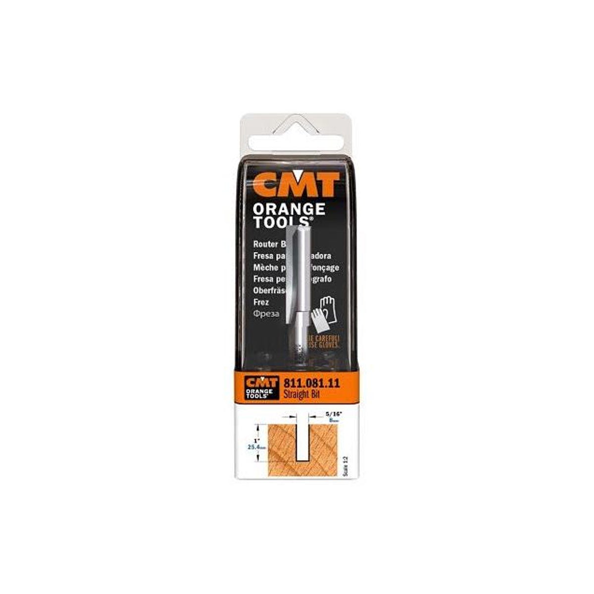 CMT Orange Tools 5/16 In. 1/4 In. Shank Solid Carbide Straight Router Bit - photo 2