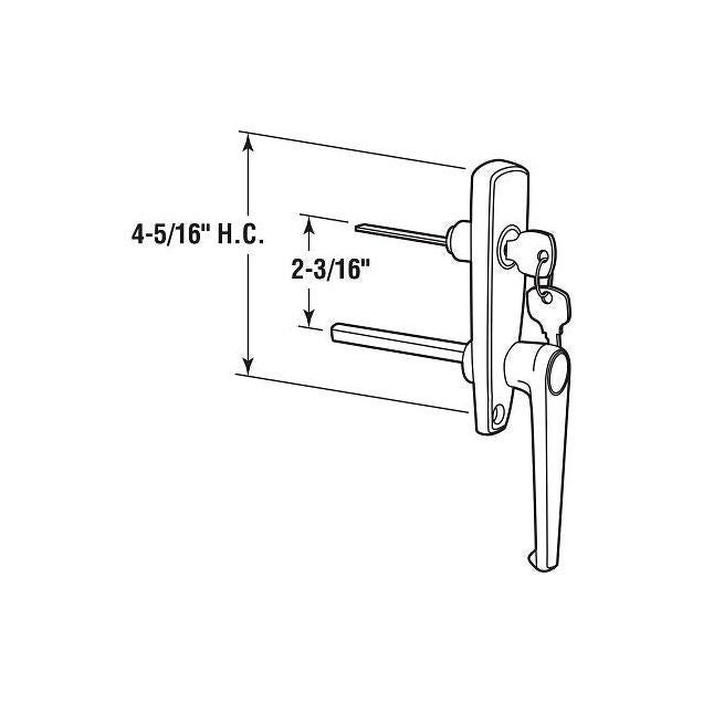Prime-Line Chrome Plated Garage Door Left Handle Lock - photo 2 Prime-Line Chrome Plated Garage Door Left Handle Lock - photo 2