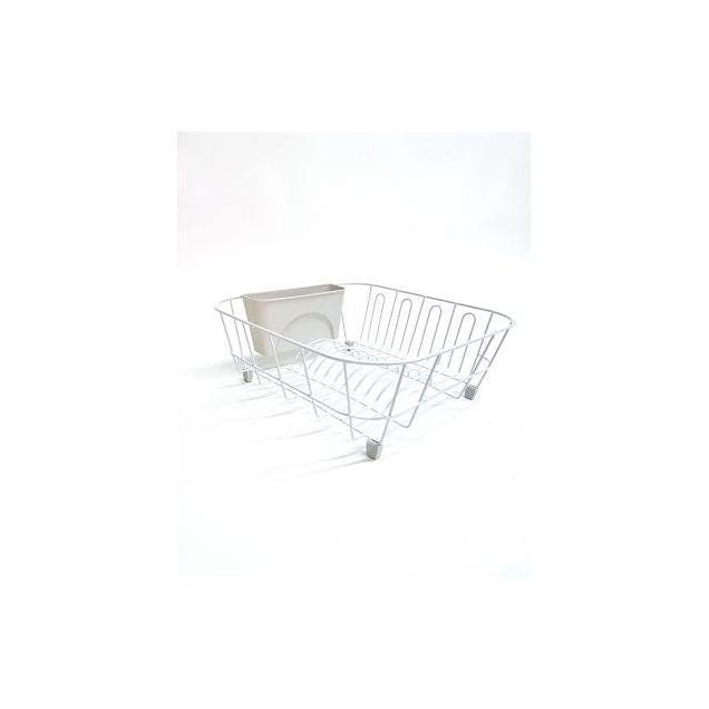 Grayline 14.1 In. x 12.4 In. White Dish Drainer