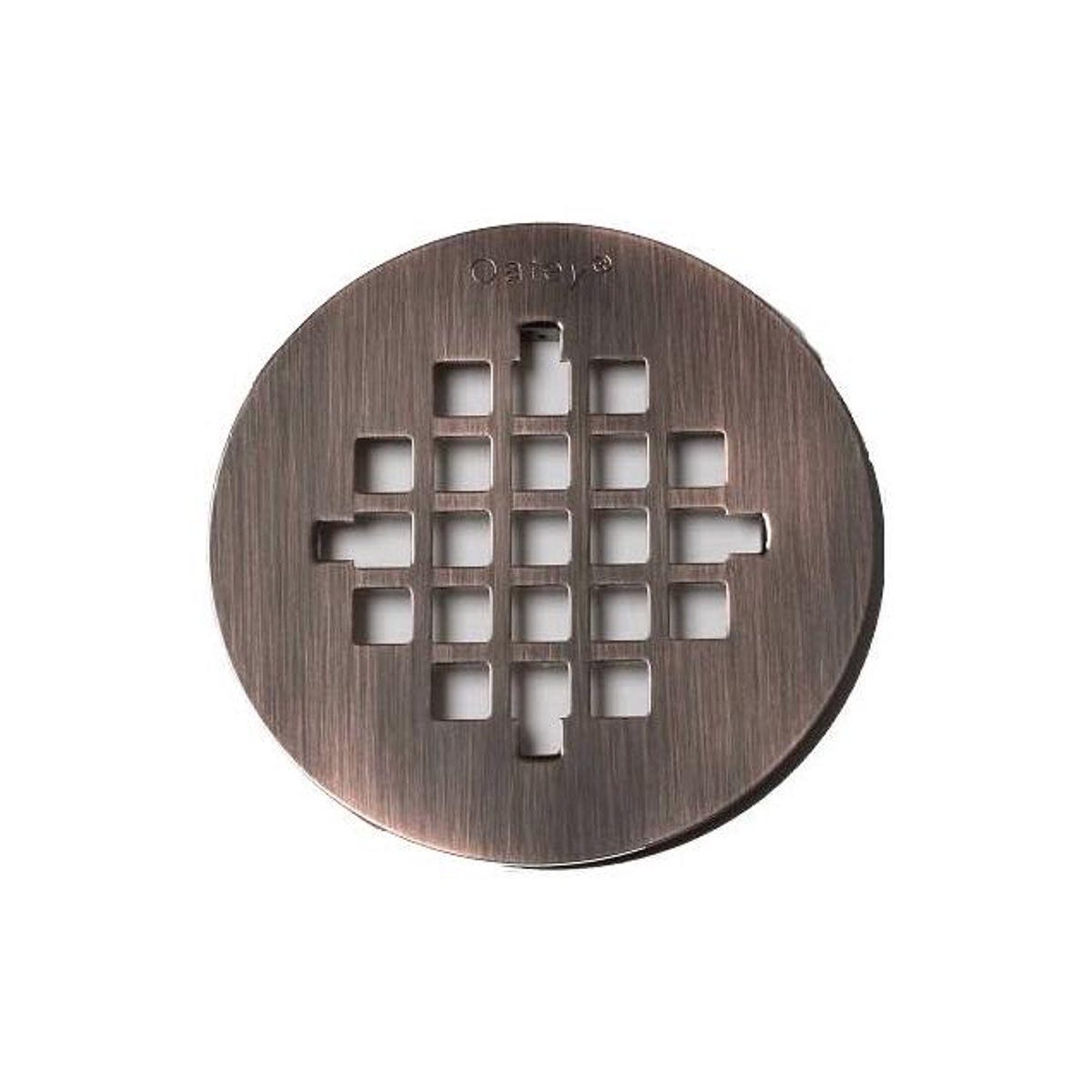 Oatey 4-1/4 In. Rubbed Bronze Square Universal Snap Tite Shower Drain Strainer