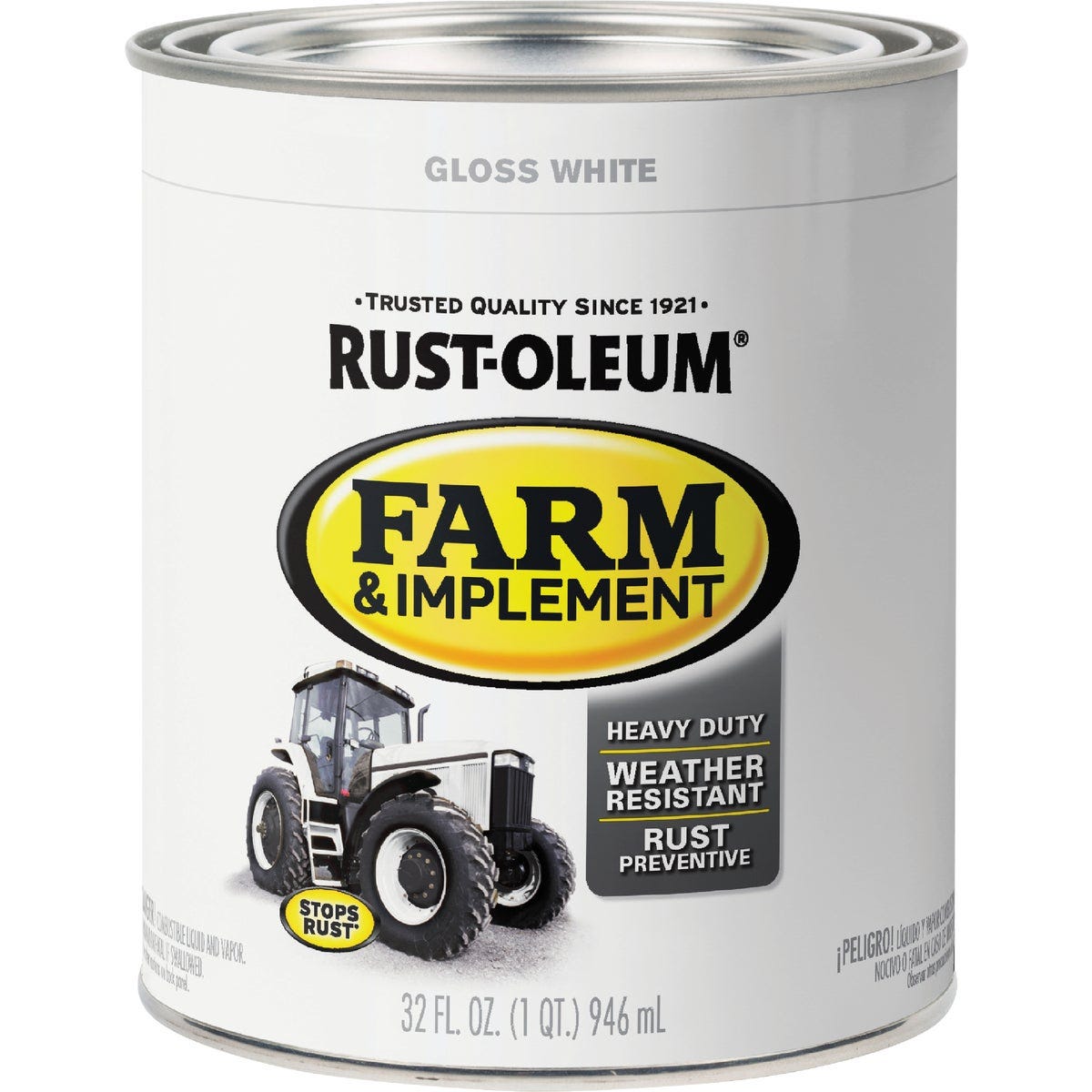 Rust-Oleum 1 Quart White Gloss Farm & Implement Enamel - photo 2