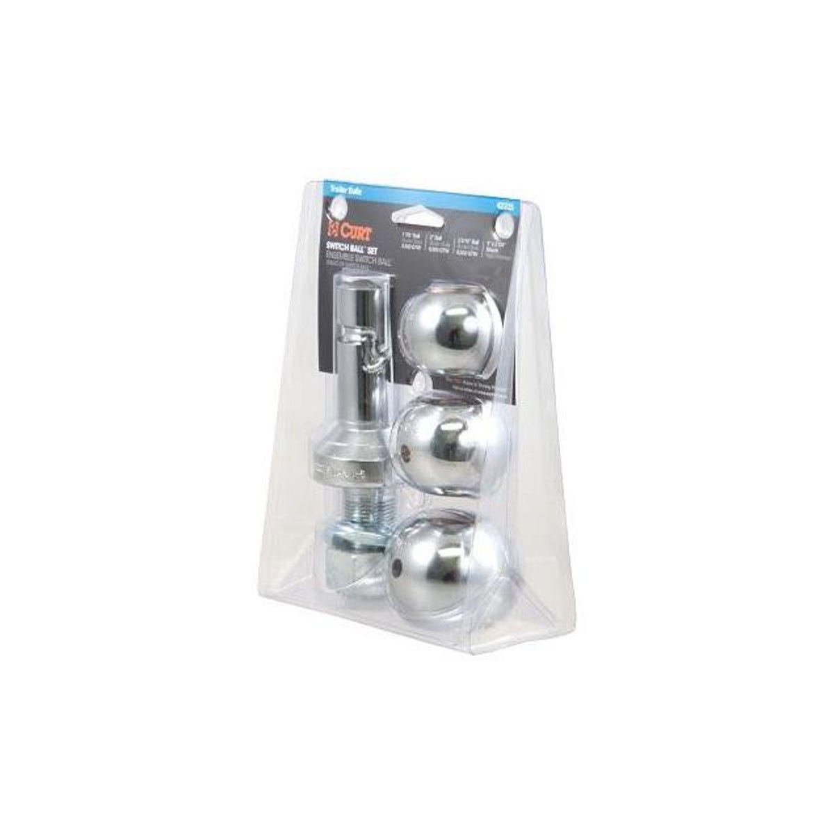 CURT 3-Piece Chrome Steel Switch Ball Set, 8,000 Lb. Load CURT 3-Piece Chrome Steel Switch Ball Set, 8,000 Lb. Load