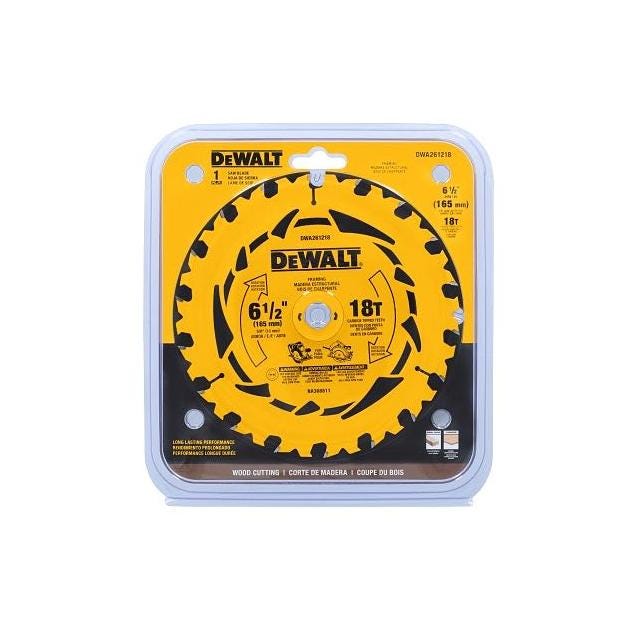 DeWalt 6-1/2 In. 18-Tooth Framing Circular Saw Blade