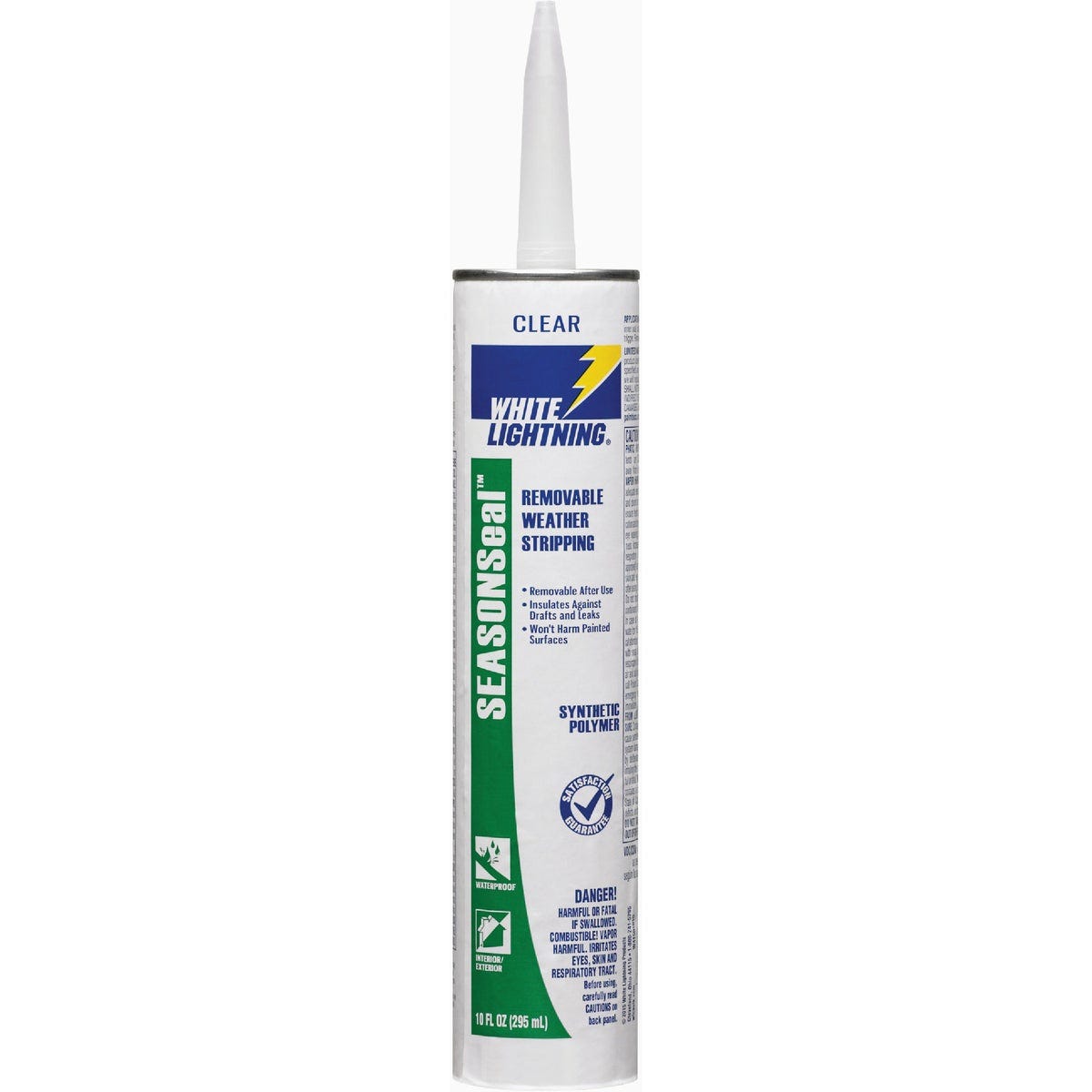 White Lightning SeasonSeal 10 Oz. Removable Weather Stripping Synthetic Polymer Specialty Sealant - photo 3