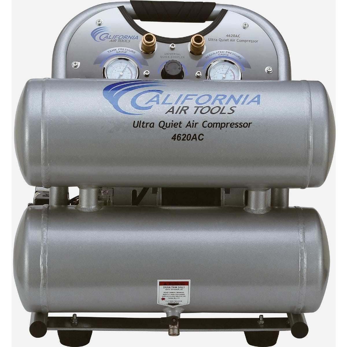 California Air Tools 4 Gal. Ultra Quiet Oil-Free Aluminum Twin Tank Air Compressor California Air Tools 4 Gal. Ultra Quiet Oil-Free Aluminum Twin Tank Air Compressor