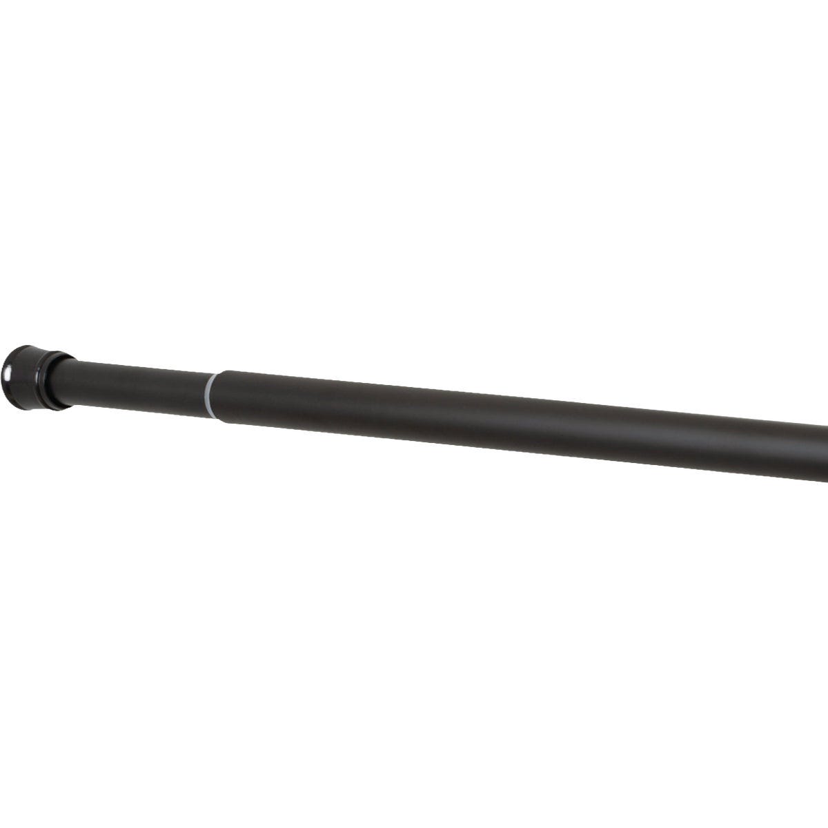 Moda At Home 41 In. to 73 In. Adjustable Matte Black Shower Curtain Tension Rod - photo 2