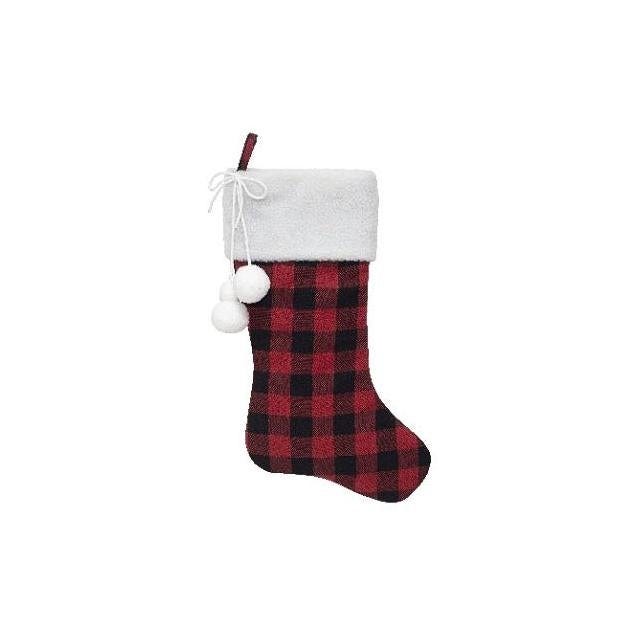 Dyno 20 In. Red/Black Plaid Christmas Stocking Dyno 20 In. Red/Black Plaid Christmas Stocking