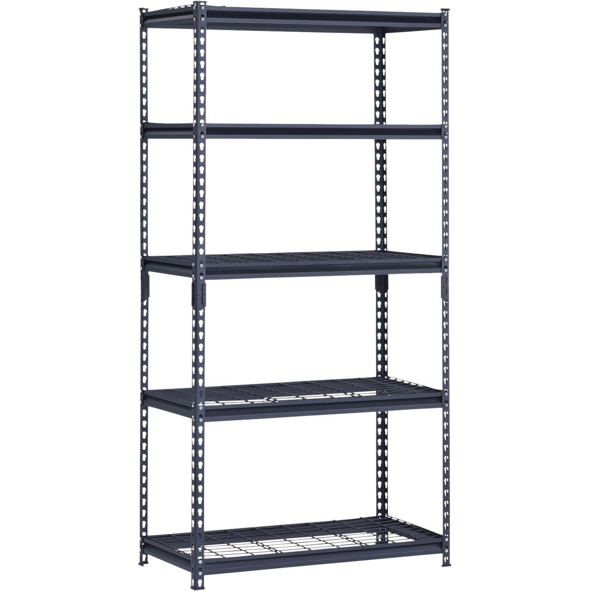 Muscle Rack 36 In. x 18 In. x 72 In. 5-Tier Black Shelving Unit with Wire Shelf Muscle Rack 36 In. x 18 In. x 72 In. 5-Tier Black Shelving Unit with Wire Shelf