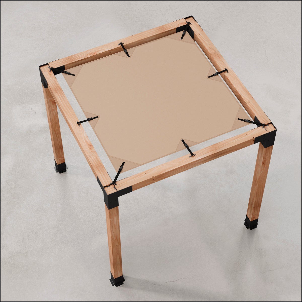 Simpson Strong-Tie Outdoor Accents Sage System Sunshade for 8 Ft. x 8 Ft. Pergola, Tan - photo 7