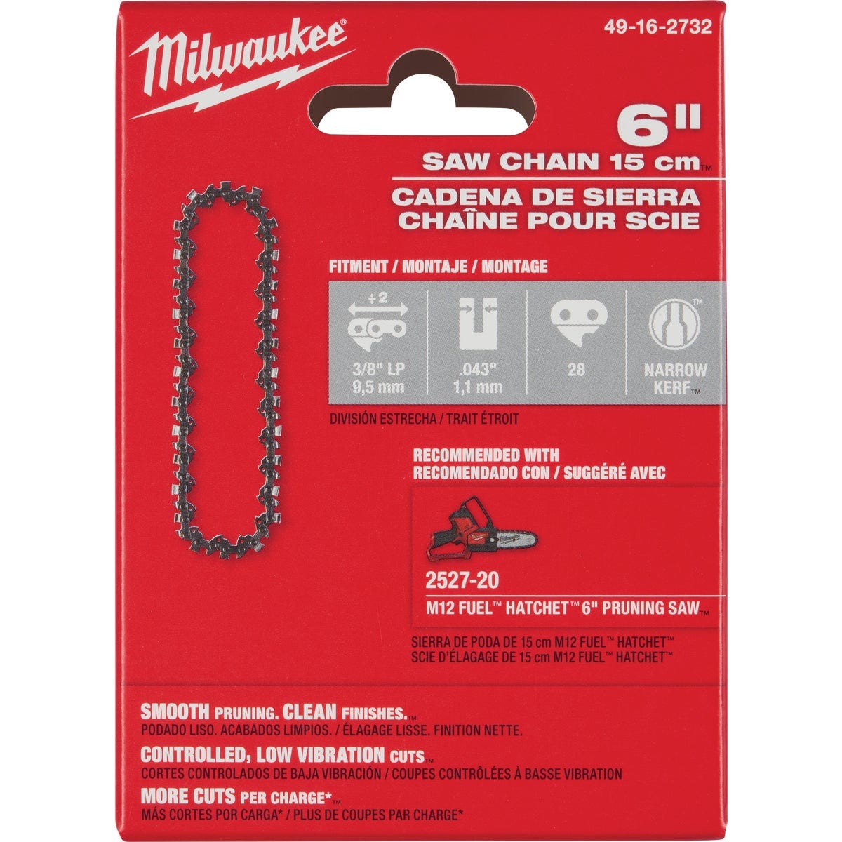 Milwaukee 6 In. 28-Link Pruning Saw Chain - photo 2 Milwaukee 6 In. 28-Link Pruning Saw Chain - photo 2