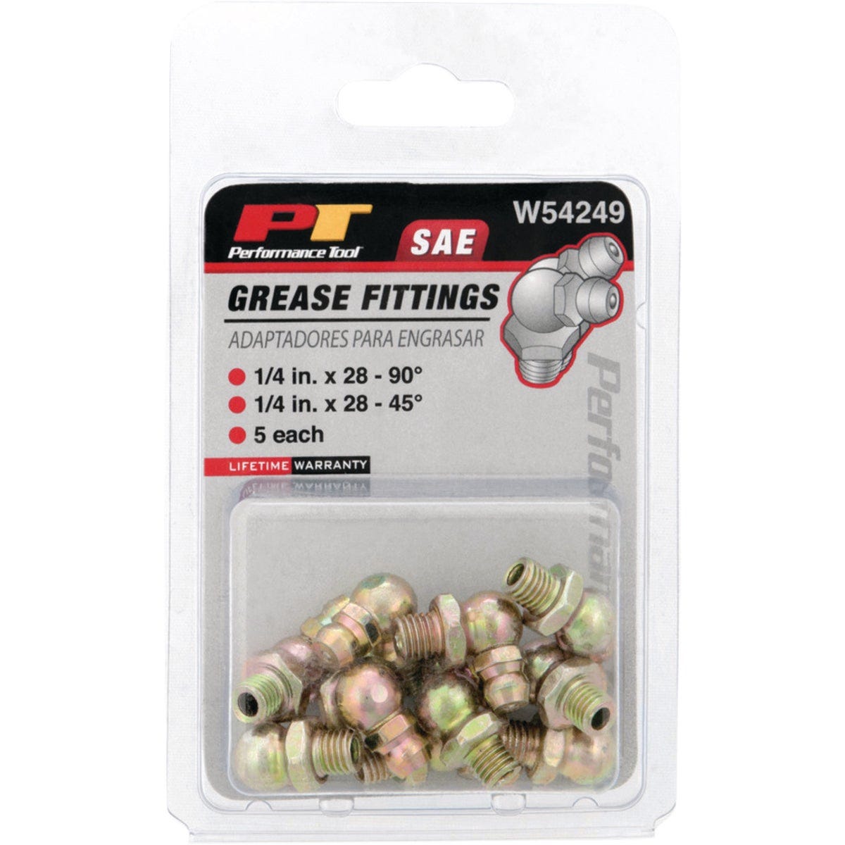 Performance Tool 10-Pack 1/4-28 45- and 90-Degree Grease Fittings - photo 3 Performance Tool 10-Pack 1/4-28 45- and 90-Degree Grease Fittings - photo 3