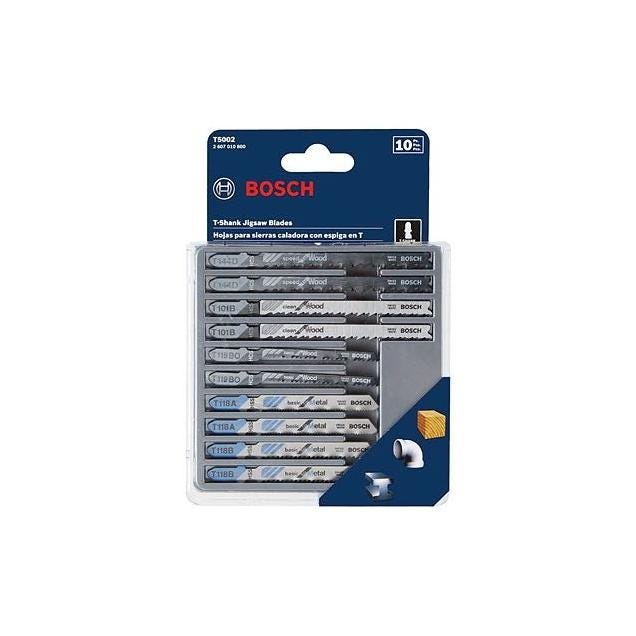 Bosch 10-Piece Wood & Metal Cutting Jig Saw Blade Set
