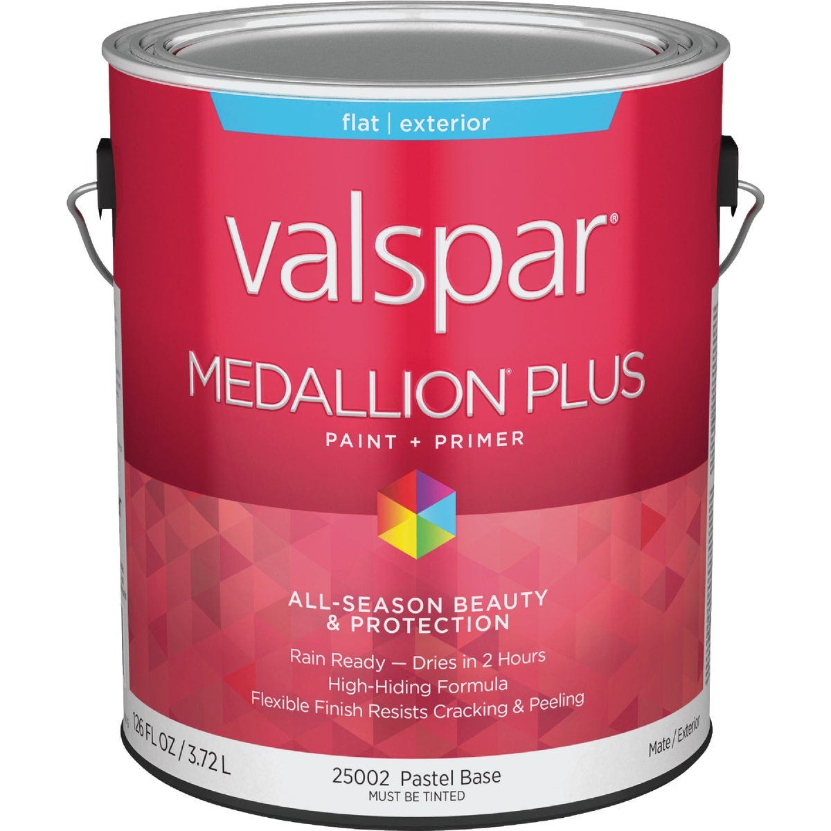 Valspar Medallion Plus Premium Paint & Primer Flat Exterior Paint, Pastel Base, 1 Gal.