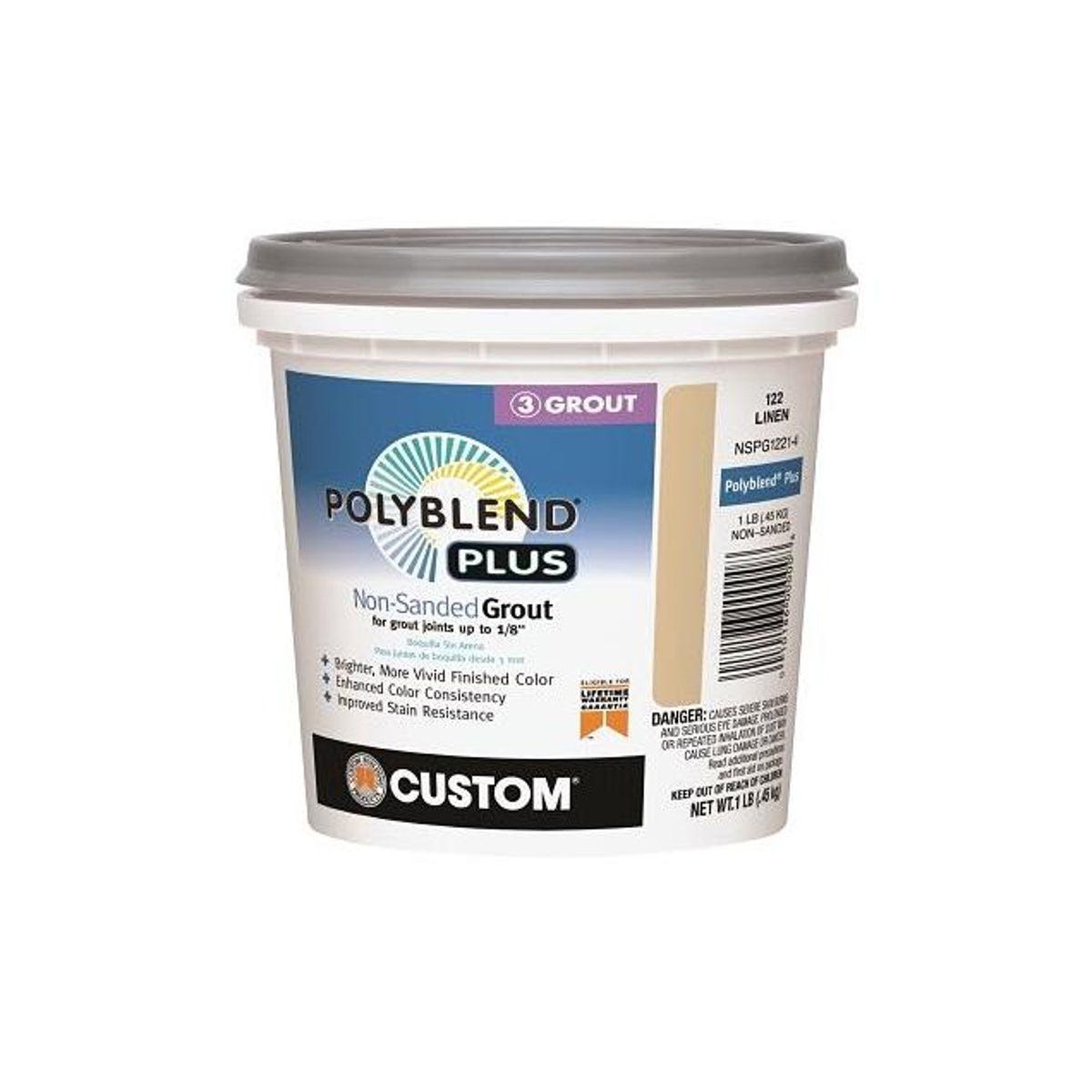 Custom Building Products PolyBlend Plus 1 Lb. Linen Color Non-Sanded Grout Custom Building Products PolyBlend Plus 1 Lb. Linen Color Non-Sanded Grout