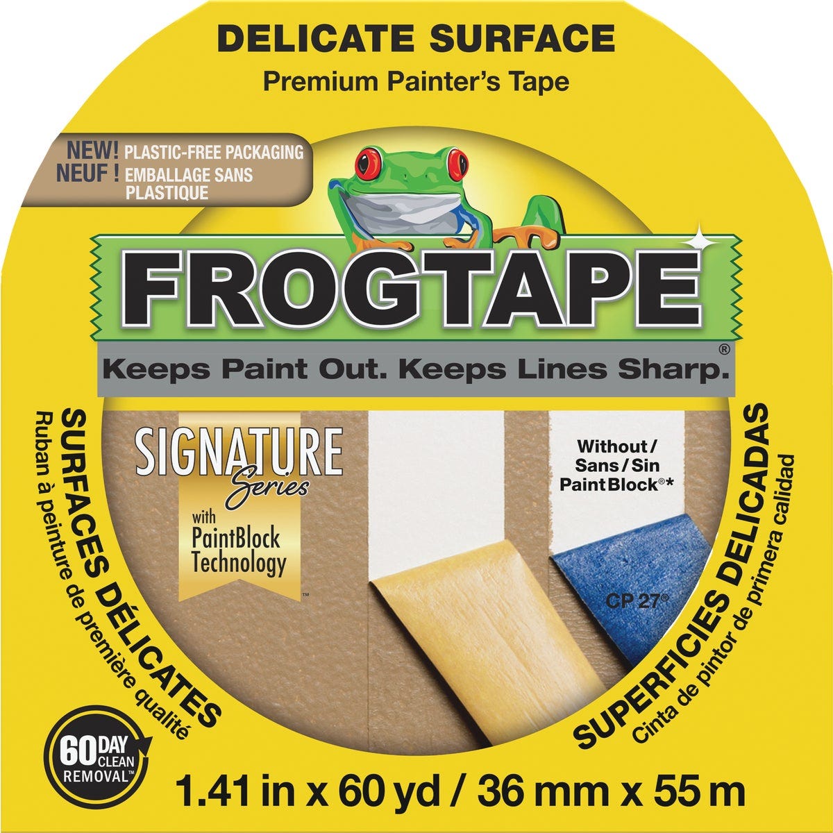 FrogTape 1.41 In. x 60 Yd. Delicate Surface Masking Tape FrogTape 1.41 In. x 60 Yd. Delicate Surface Masking Tape