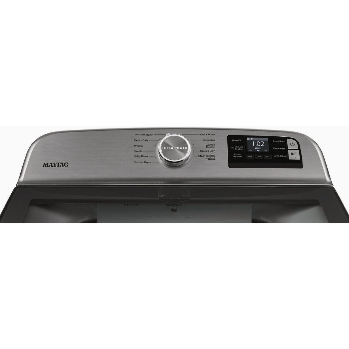 Maytag 4.7 Cu. Ft. Smart White Top Load Washer with Extra Power Button - photo 2