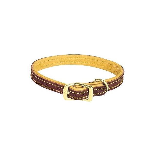 Weaver Leather 1 x 21 In. Leather/Lined Deer Ridge Dog Collar