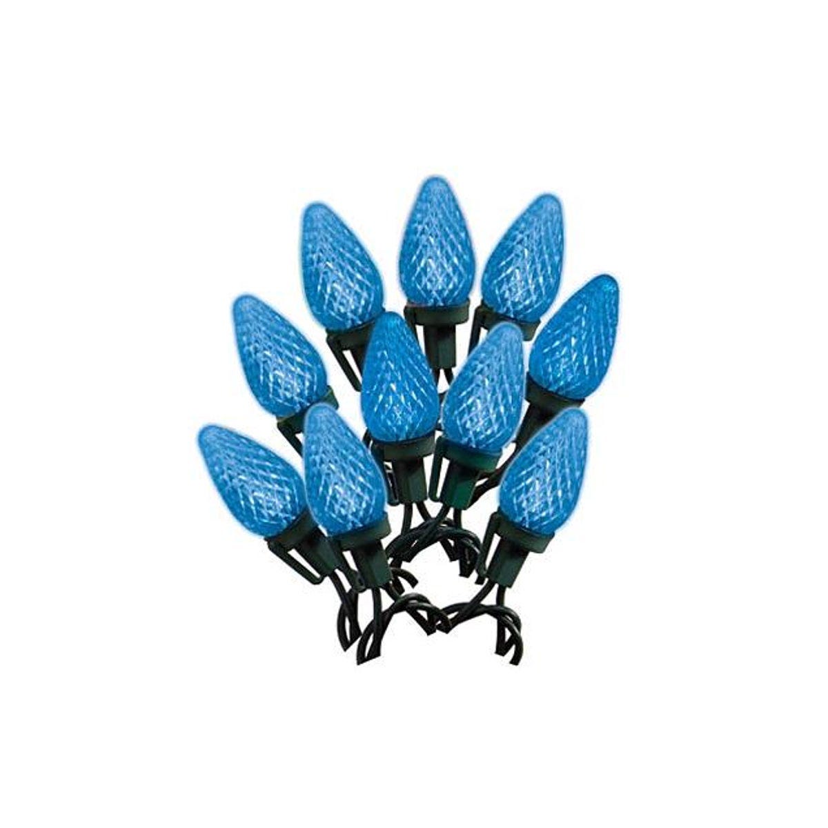 Holiday Wonderland Blue 25-Bulb C9 Faceted LED Light Set