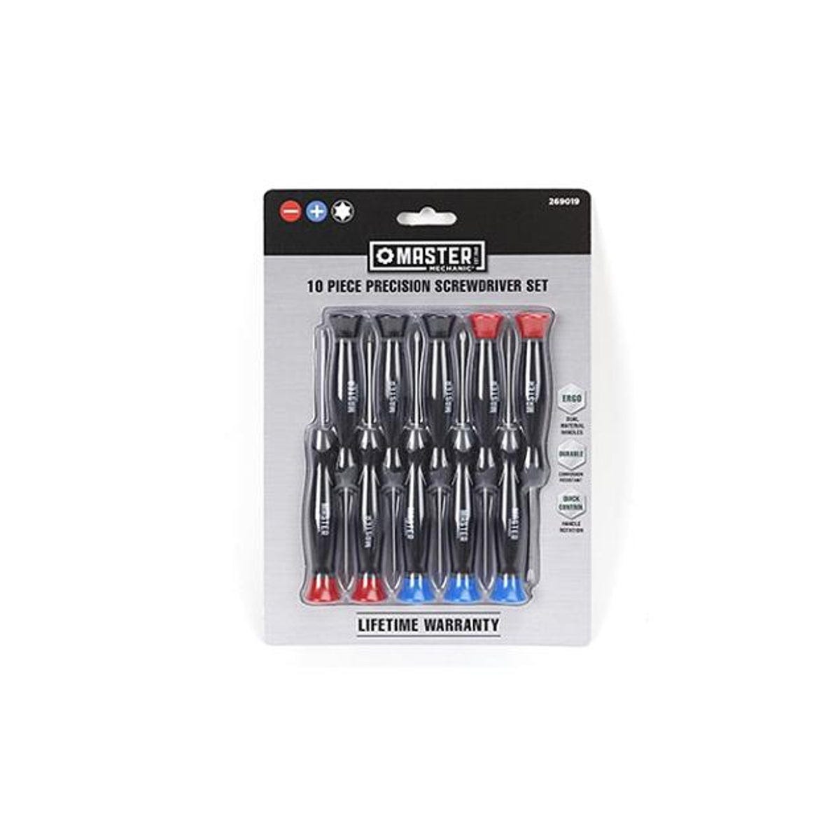 Master Mechanic Precision Screwdriver Set (10-Piece)