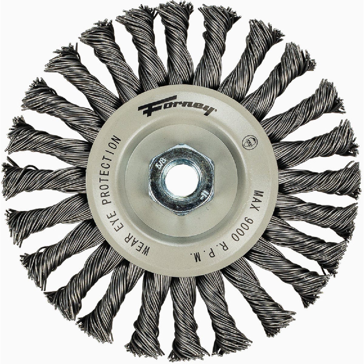 Forney Command Pro 6 In. Knotted Angle Grinder Wire Wheel