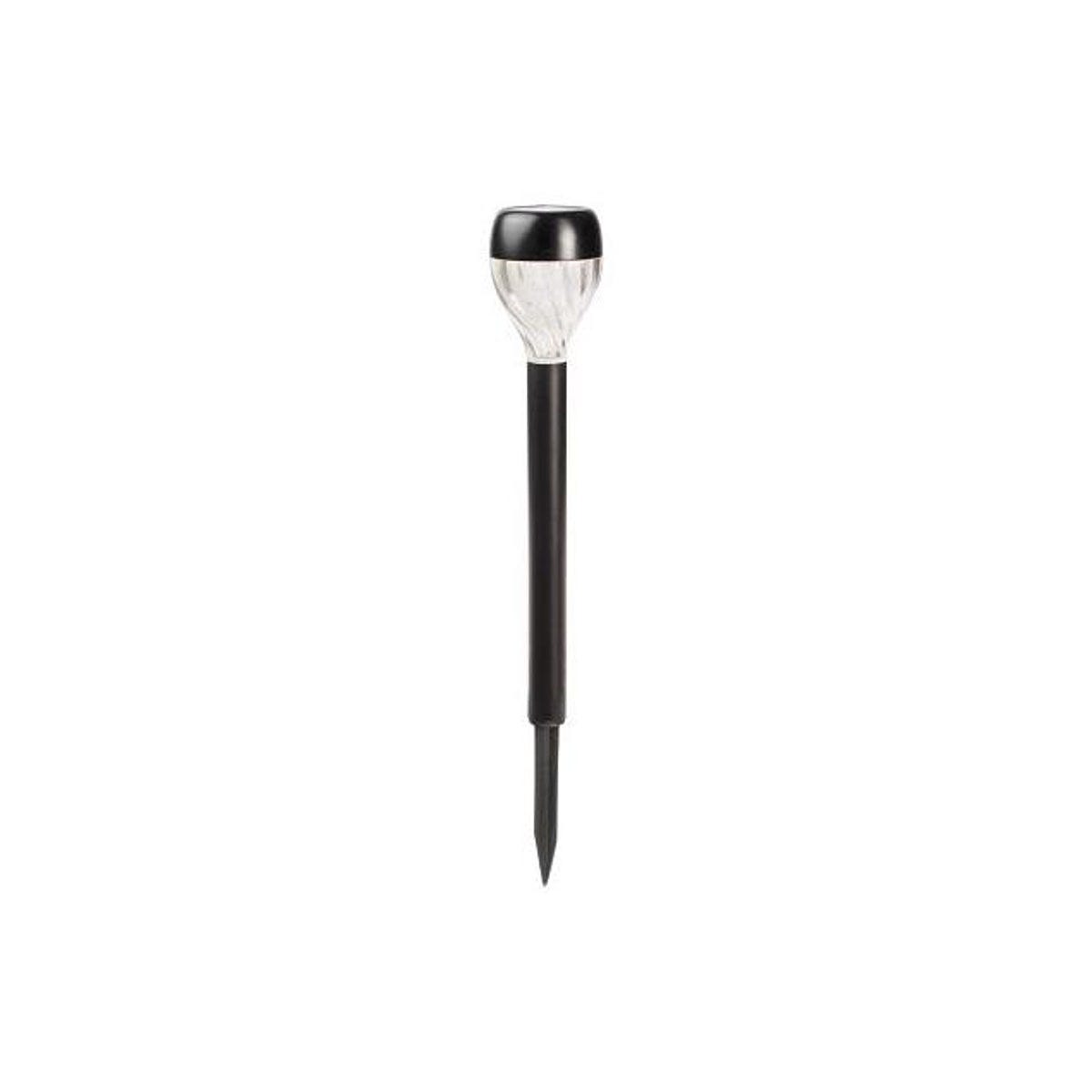 Fusion Black Plastic Round Solar Stake Light