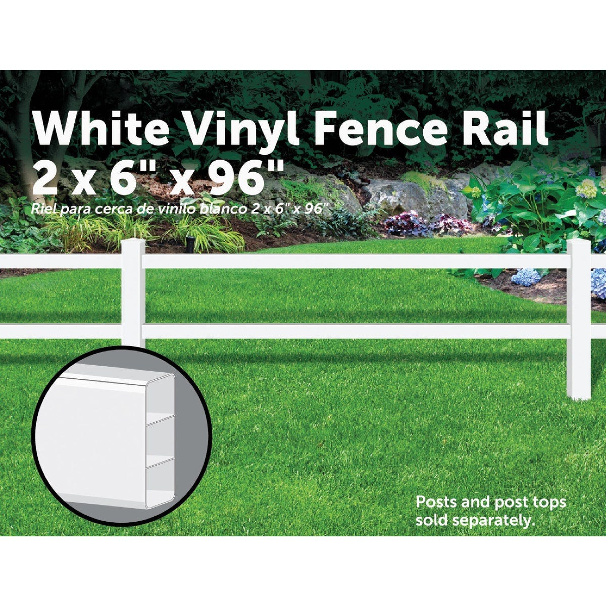 2 In. x 6 In. x 96 In. White Vinyl Fence Rail - photo 5 2 In. x 6 In. x 96 In. White Vinyl Fence Rail - photo 5